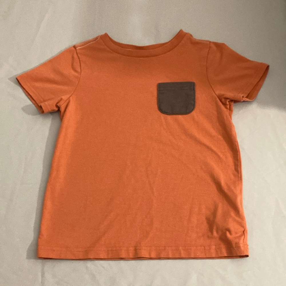 Rusty Orange Short Sleeve Tee with Crew Neck